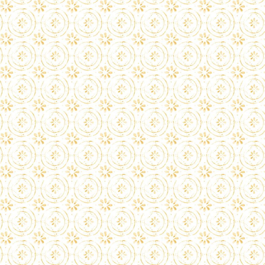 Royal Jelly - Ivory Floral in Circles 2854-41