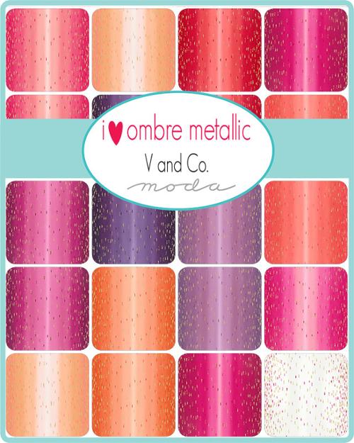 I Heart Ombre Metallic - 11 pcs Fat Quarter Bundle