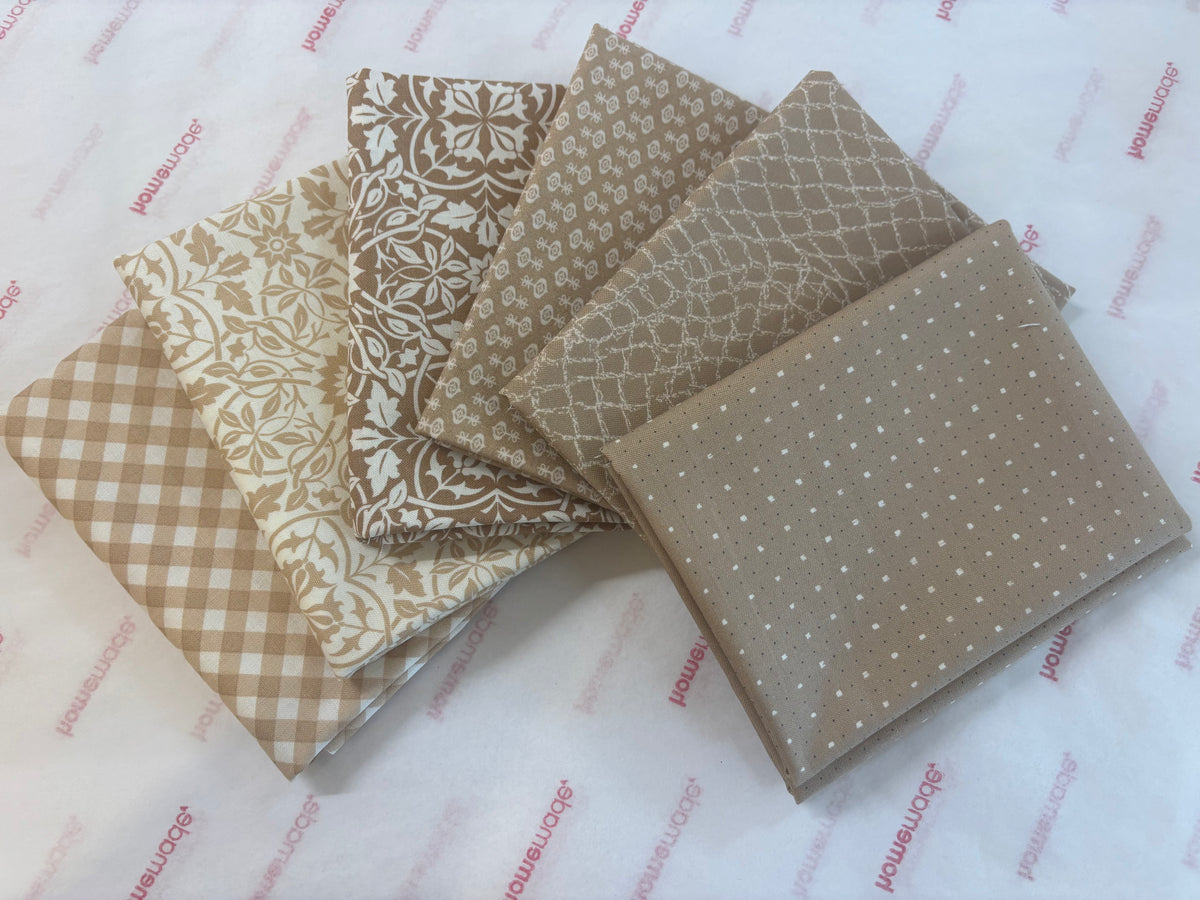 Beige Fat Quarter Bundle - 6pcs