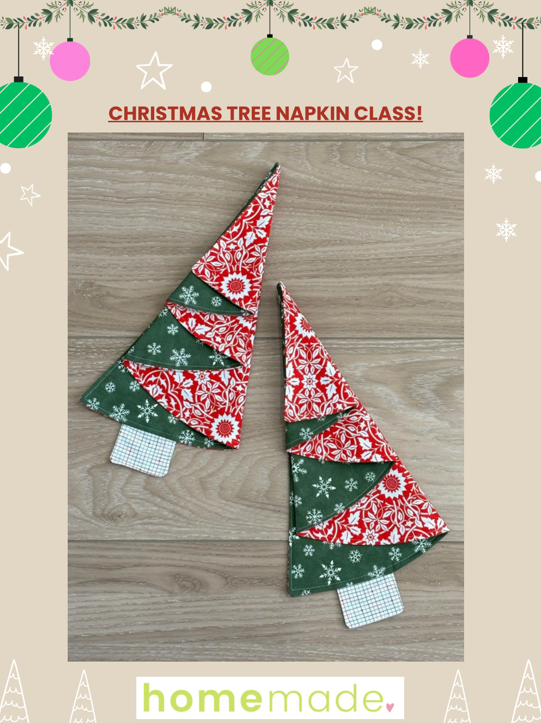 In-Store ~ Tree Napkins Class