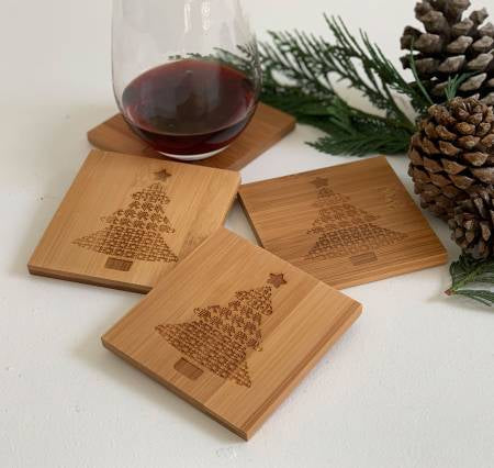 Christmas Tree Quilty Coasters - Set of 4
