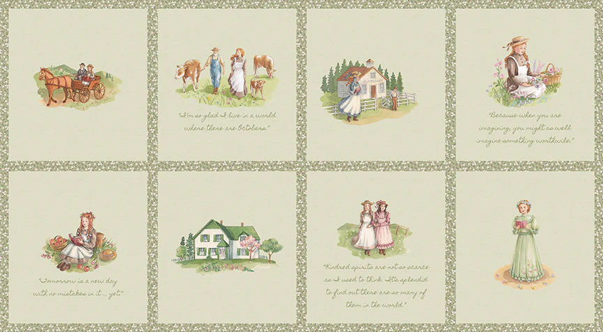 ANNE OF GREEN GABLES DIGITALLY PRINTED PANEL RBPD16128 PANEL