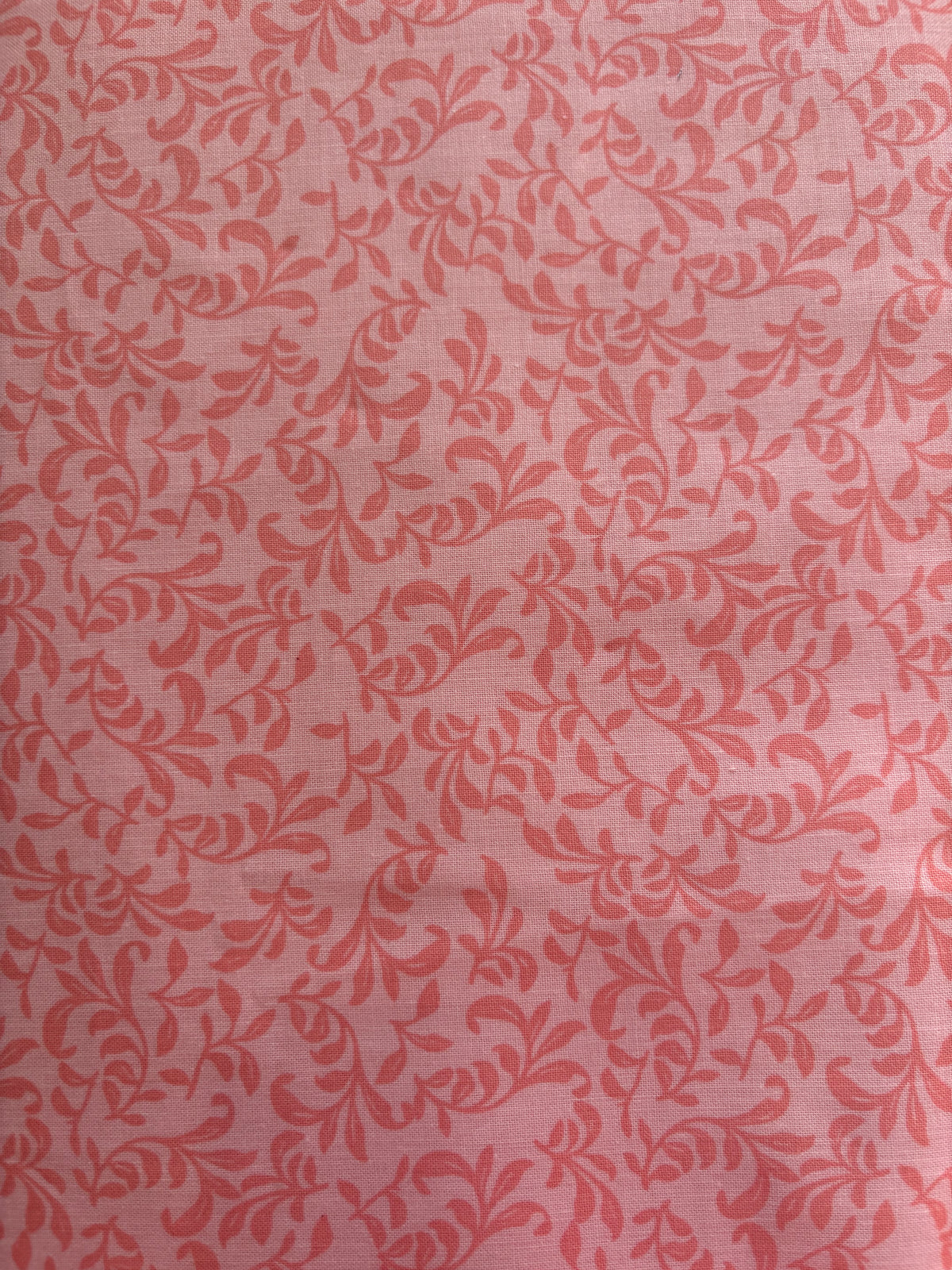 Swirly Vines in Light Pink - Fabric