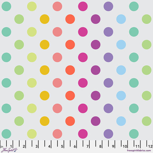 Tula Pink True Colors Graywork - Disco Poms ~ Whisper