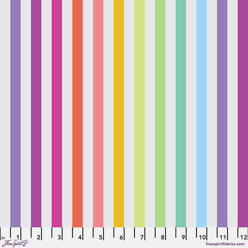 Tula Pink True Colors Graywork - Disco Stripe ~ Whisper