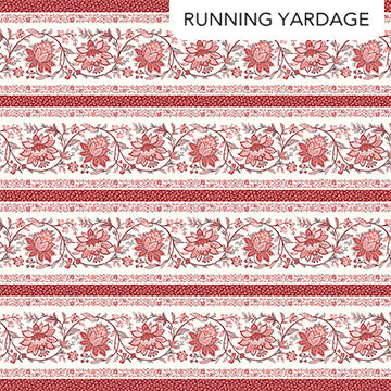 Bordeaux - Antiques Roadshow ~ Cream Red Border Stripe