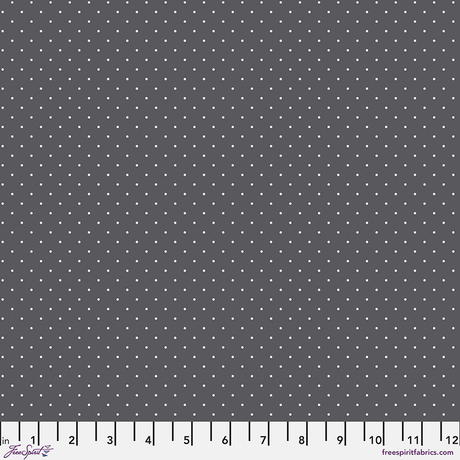 Tula Pink True Colors Graywork - Tiny Dots ~ Carbon