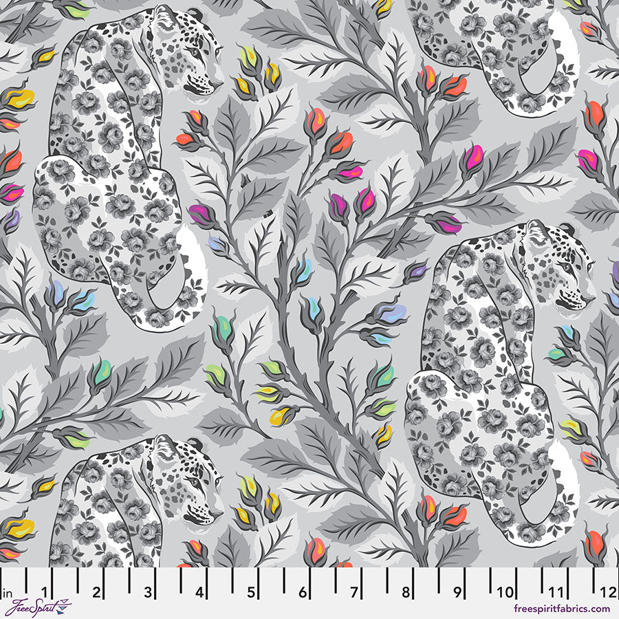 Tula Pink Graywork - Beautymark ~ Fog