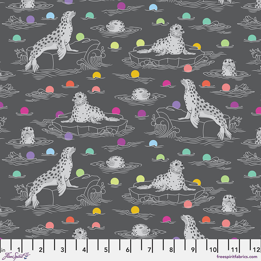 Tula Pink Graywork - Seal the Deal ~ Carbon