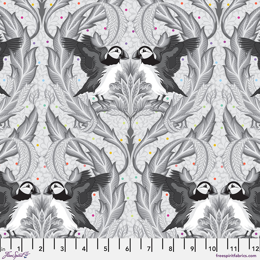 Tula Pink Graywork - Huffin &amp; Puffin ~ Whisper
