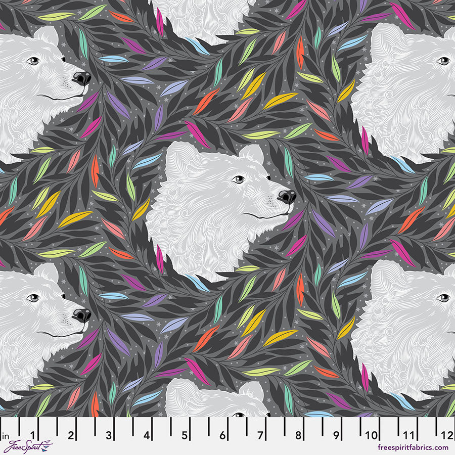 Tula Pink Graywork - Just Bearly ~ Carbon