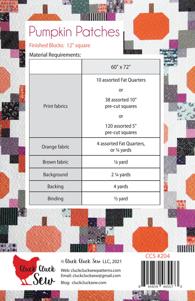 Pumpkin Patches - Quilt Pattern by Cluck Cluck Sew