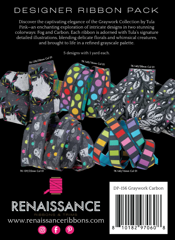 Graywork Designer Pack in Carbon- Tula Pink - Ribbon