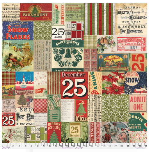 Tim Holtz Eclectic Elements - Wonderland 25th - Multi Christmas - Flannel
