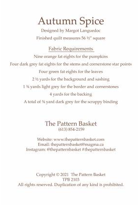 Autumn Spice Quilt Pattern - The Pattern Basket