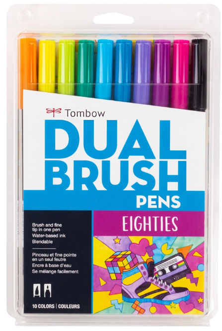 Tombow Dual Brush Pen Set - Eighties (10pk)