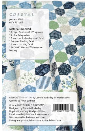 Coastal Quilt Pattern - Thimble Blossoms #280