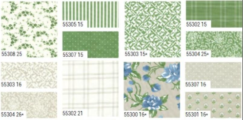 Shoreline - 8 Fat Quarter Bundle (Greens/Beige)