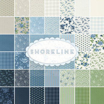 Shoreline - 8 Fat Quarter Bundle (Greens/Beige)