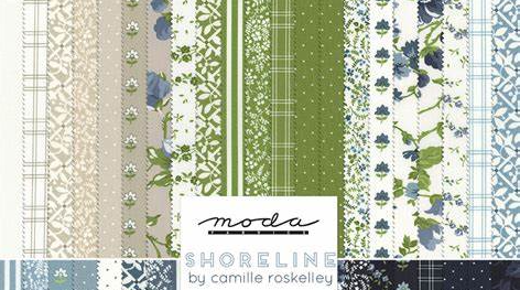 Shoreline - 8 Fat Quarter Bundle (Greens/Beige)