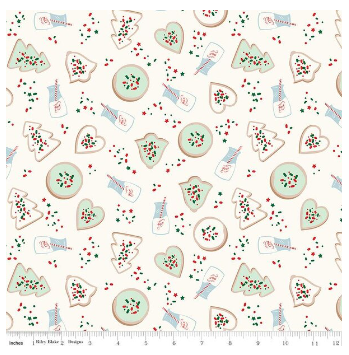 Riley Blake Designs ~ Christmas Cookies in Cream (Flannel)