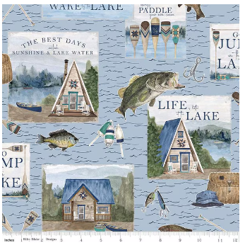 Riley Blake Designs ~ Wake at the Lake - Main Sky