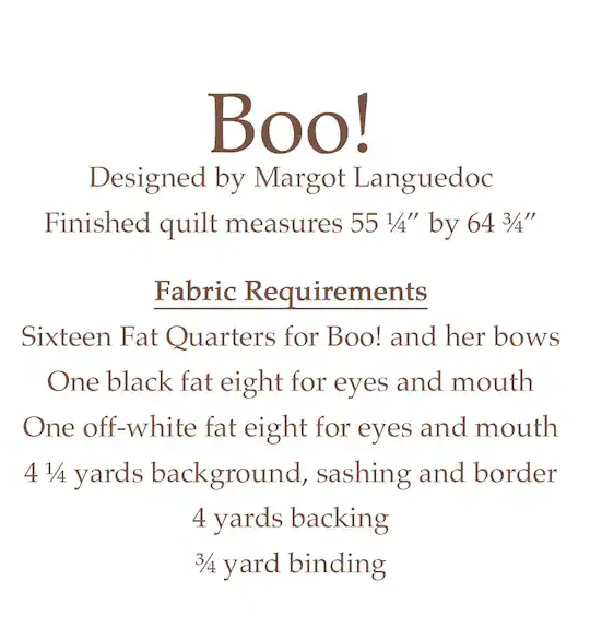 Boo! Quilt! - Fabric Bundle Only