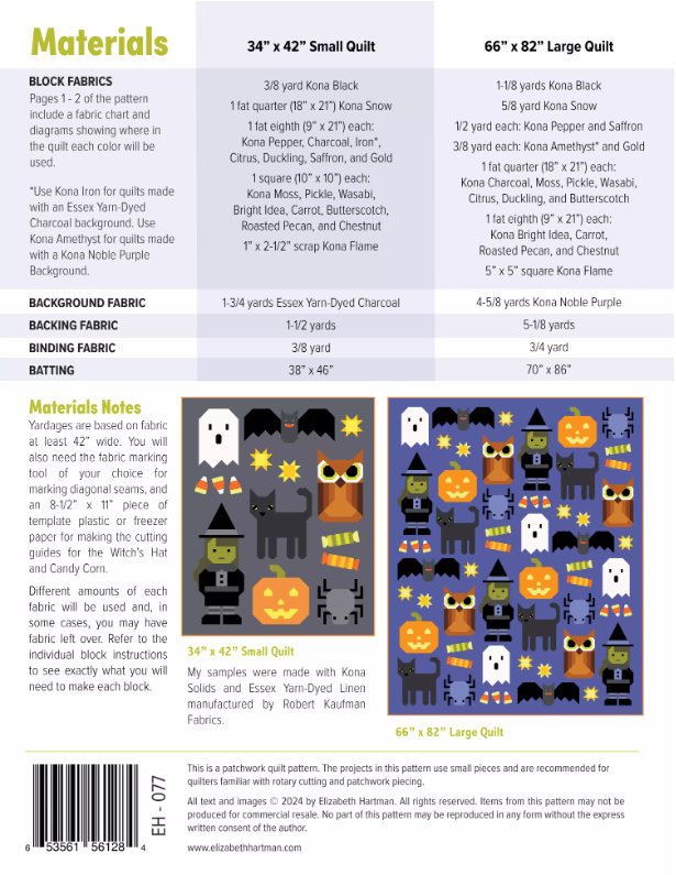 Happy Halloween Quilt Pattern