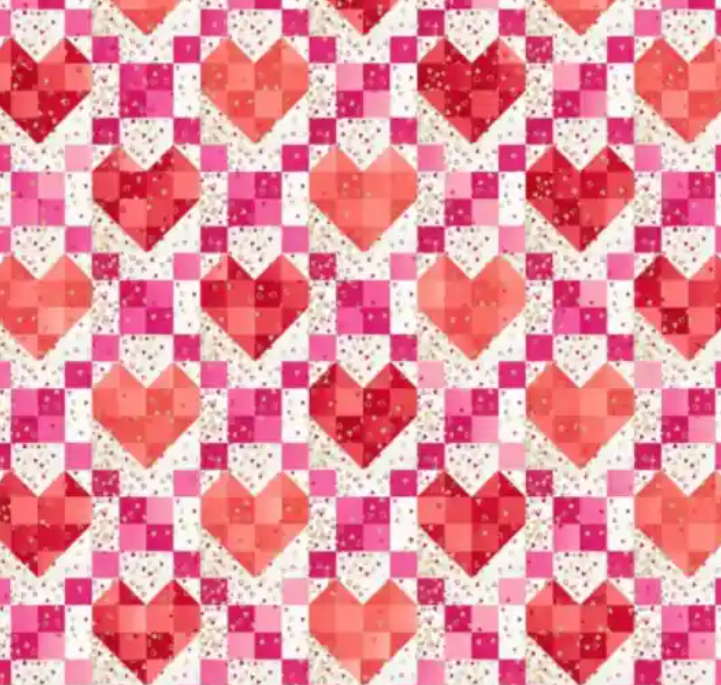 Ombre Heart Strings Quilt Pattern