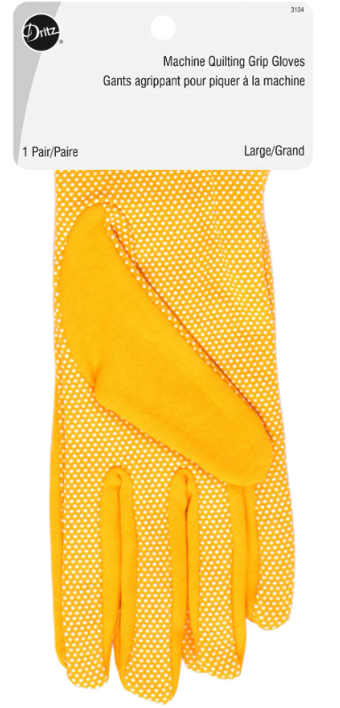 Machine Quilting Grip Gloves - LARGE