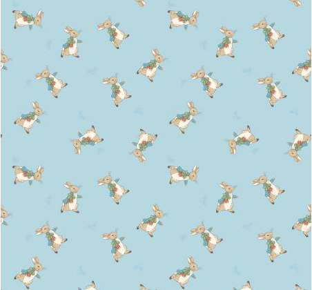 The Tale of Peter Rabbit FLANNEL - Toss in Blue