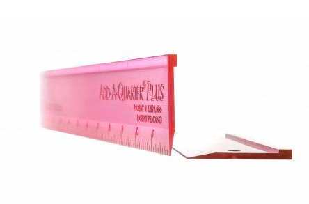 Add-A-Quarter Plus Ruler - 12&quot; Pink