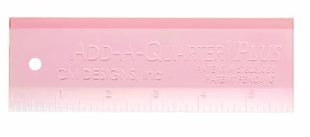 Add-A-Quarter Plus Ruler - 6&quot; Pink