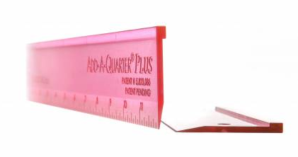 Add-A-Quarter Plus Ruler - 6&quot; Pink