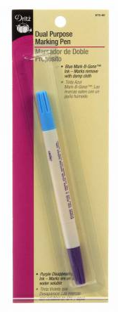 Dritz Dual Purpose Marking Pen - Blue &amp; Purple tips