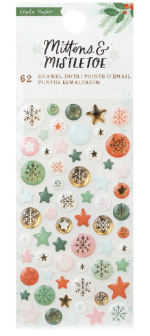 Mittens &amp; Mistletoe 62 Enamel Dots