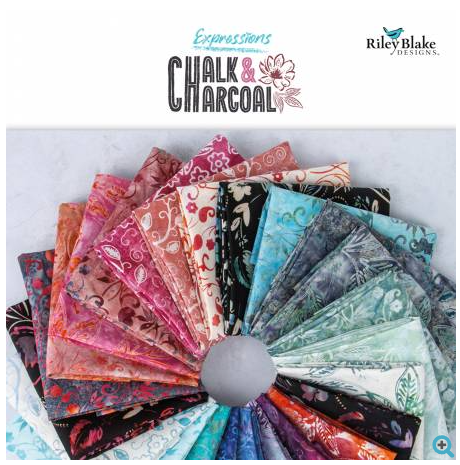 Batiks Chalk &amp; Charcoal - 5&quot; Charm Pack Squares