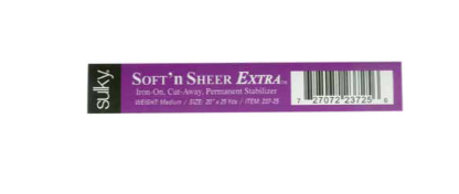 SULKY Iron on/Cut-Away Soft &#39;n Sheer Extra - White