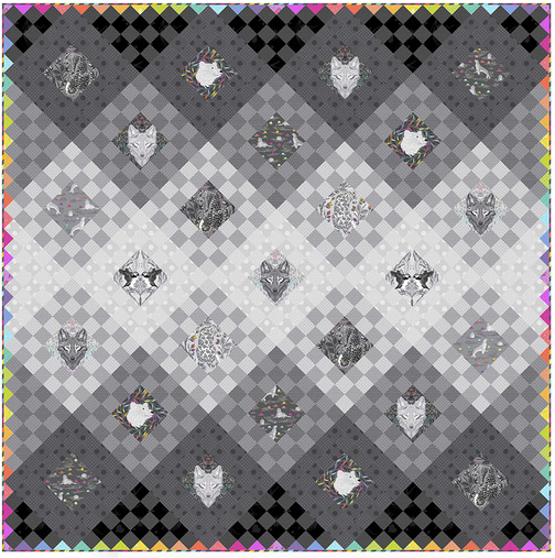 Tula Pink Graywork - Fade to Gray Quilt Kit
