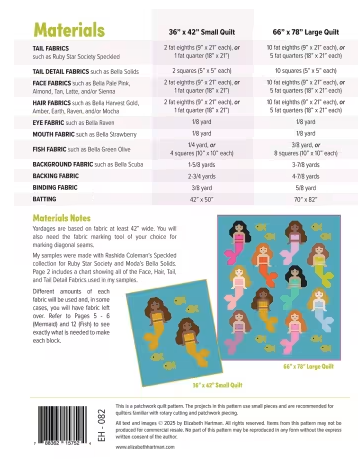 Mermaids Quilt Pattern - Elizabeth Hartman