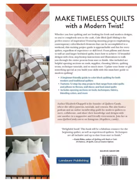 Color Block Quilt Making Book - 12 Quick Patterns