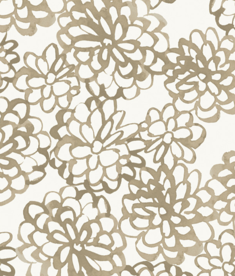 Peace &amp; Wildflowers Fabrics - Beige Floral Ripple #1