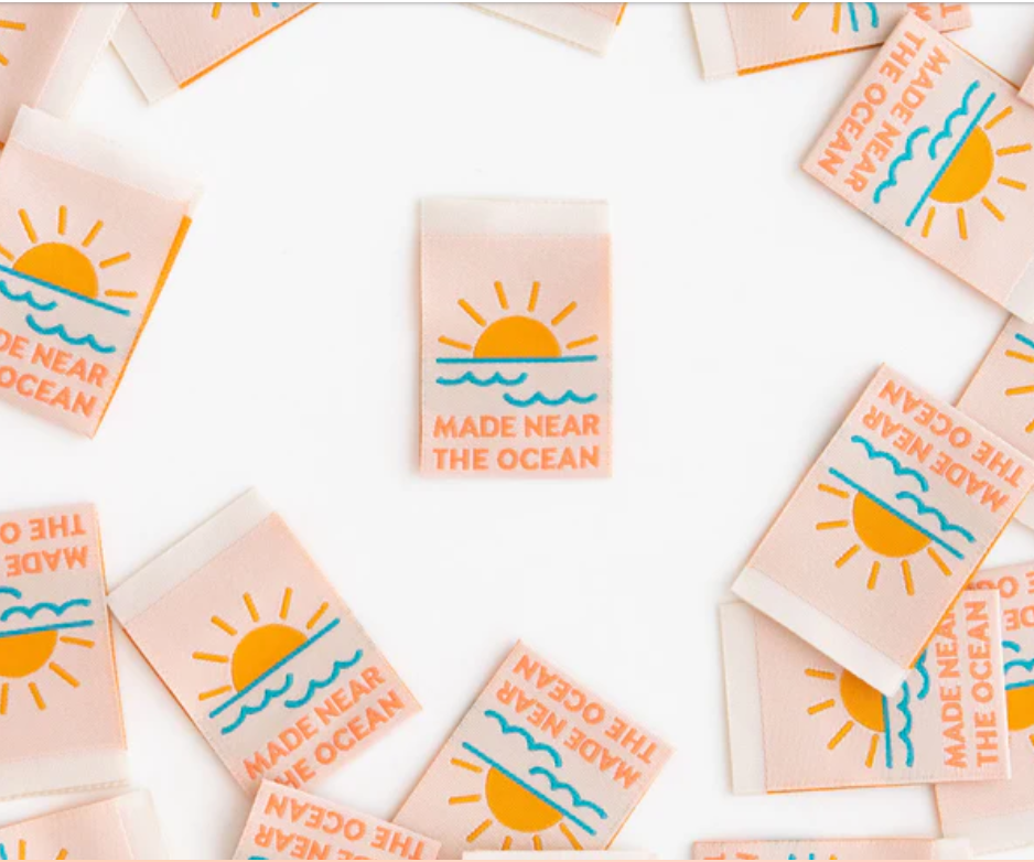 Sarah Hearts - Premium Woven Labels - Made Near the Ocean
