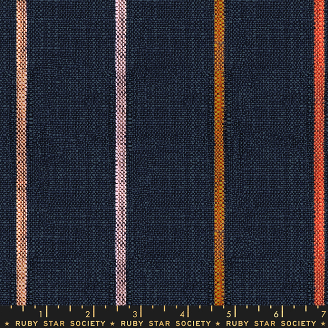 Ruby Star Society ~ Warp &amp; Weft - Chore Coat Stripe in Navy