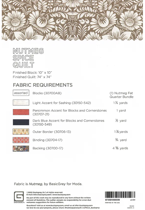 Nutmeg Spice Pattern by Basic Grey