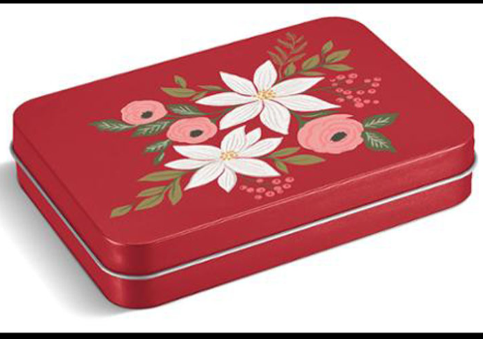 Poinsettia Tin By Lella Boutique