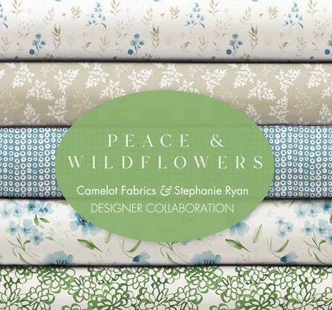 Peace &amp; Wildflowers Fabrics  - 5 Fat Quarter Bundle (Beige)