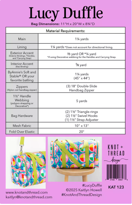 Lucy Duffle Pattern