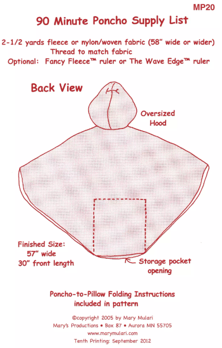 90 Minute Poncho Pattern