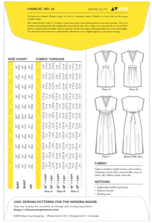 Charlie # 12 Dress Pattern
